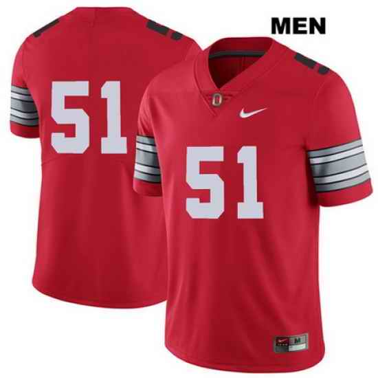 Antwuan Jackson Stitched Ohio State Buckeyes Authentic Mens  51 2018 Spring Game Nike Red College Football Jersey Without Name Jersey